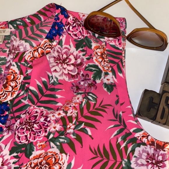 J. CREW Sleeveless Floral Top - Picture 2 of 8